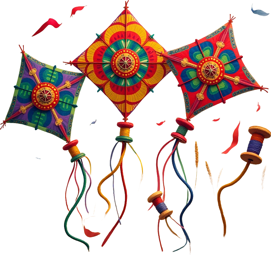 Colorful Kites Flying